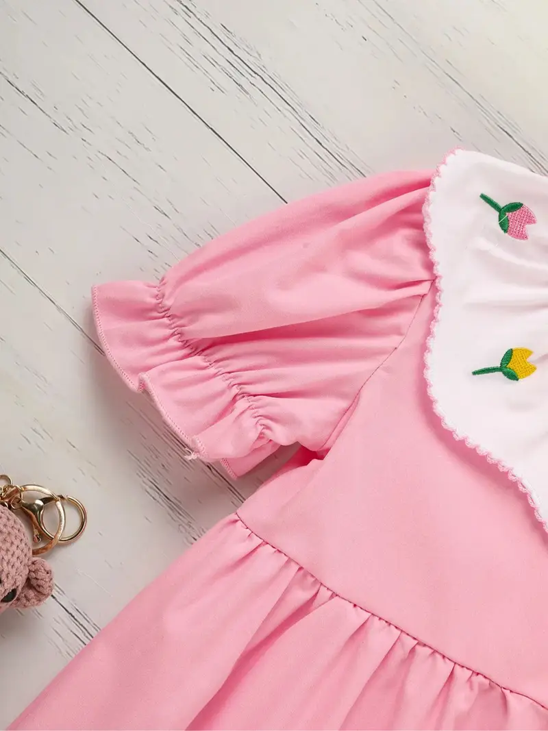 adorable toddler baby girl spring dress pink tulip smocked - Temu adorable toddler baby girl spring dress pink tulip smocked - Temu