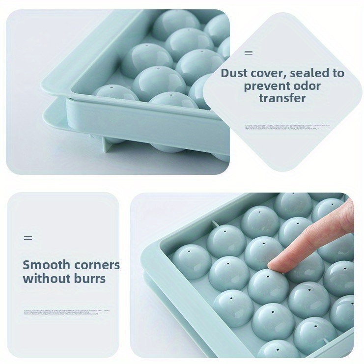 set of 2   molds designed for making ice hockey shapes featuring a 33 grid design this innovative   mold   with a lid making it a must have for   preparation and cold beverage accessories   details 5
