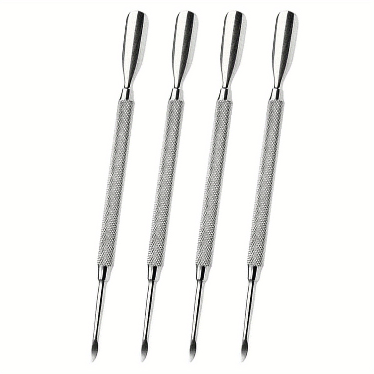 

1pc Stainless Steel Cuticle Pusher Set, Double-sided, Sharp , Spoon & Dual-ended, Nail Care Manicure Pedicure Tool, Unscented