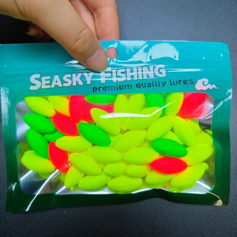 TEMU 50pcs 25mm Olive Shaped Ultra Light Foam Float, Star Float, Traditional Fishing Line Set Float, Bulk Large Olive Shaped Float, Bottom Fishing
