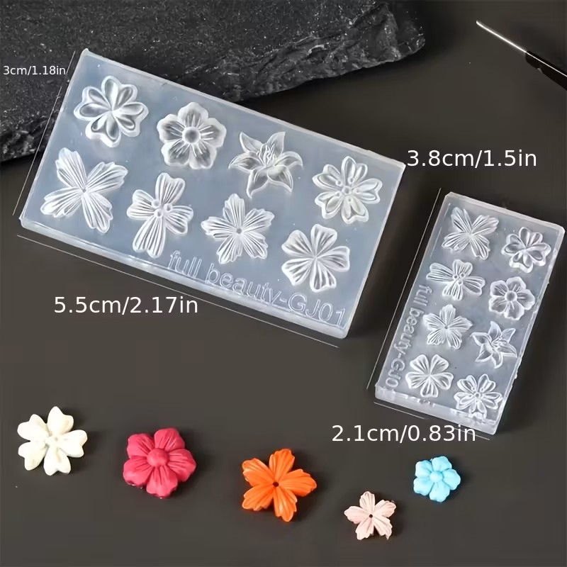 TEMU Set Of 2 Silicone Molds For Manicure - 3d Design - Silicone Template - Mold For Resin Liquid