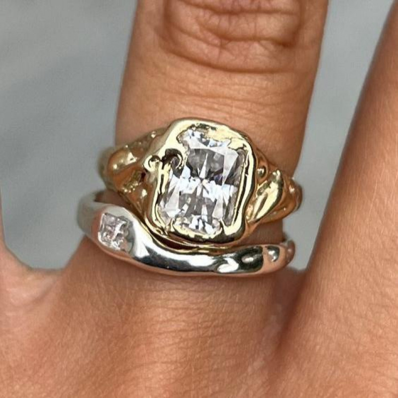 European And American Irregular Two-piece Ring Two- Women's Fashion Accessories