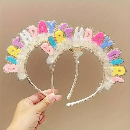 bandeau pailleté danniversaire avec lettres vibrantes - un accessoire cheveux à sequins, parfait pour les fêtes, célébrations et occasions festives