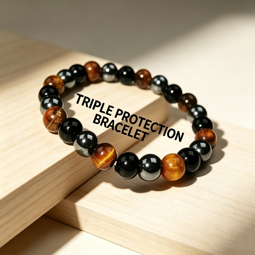 TEMU 1pc Eye And Black Onyx Bracelet, A Calm And Unisex Style Suitable For Business Professionals, Self-motivation, And Travel Wear. Ideal As A Gift