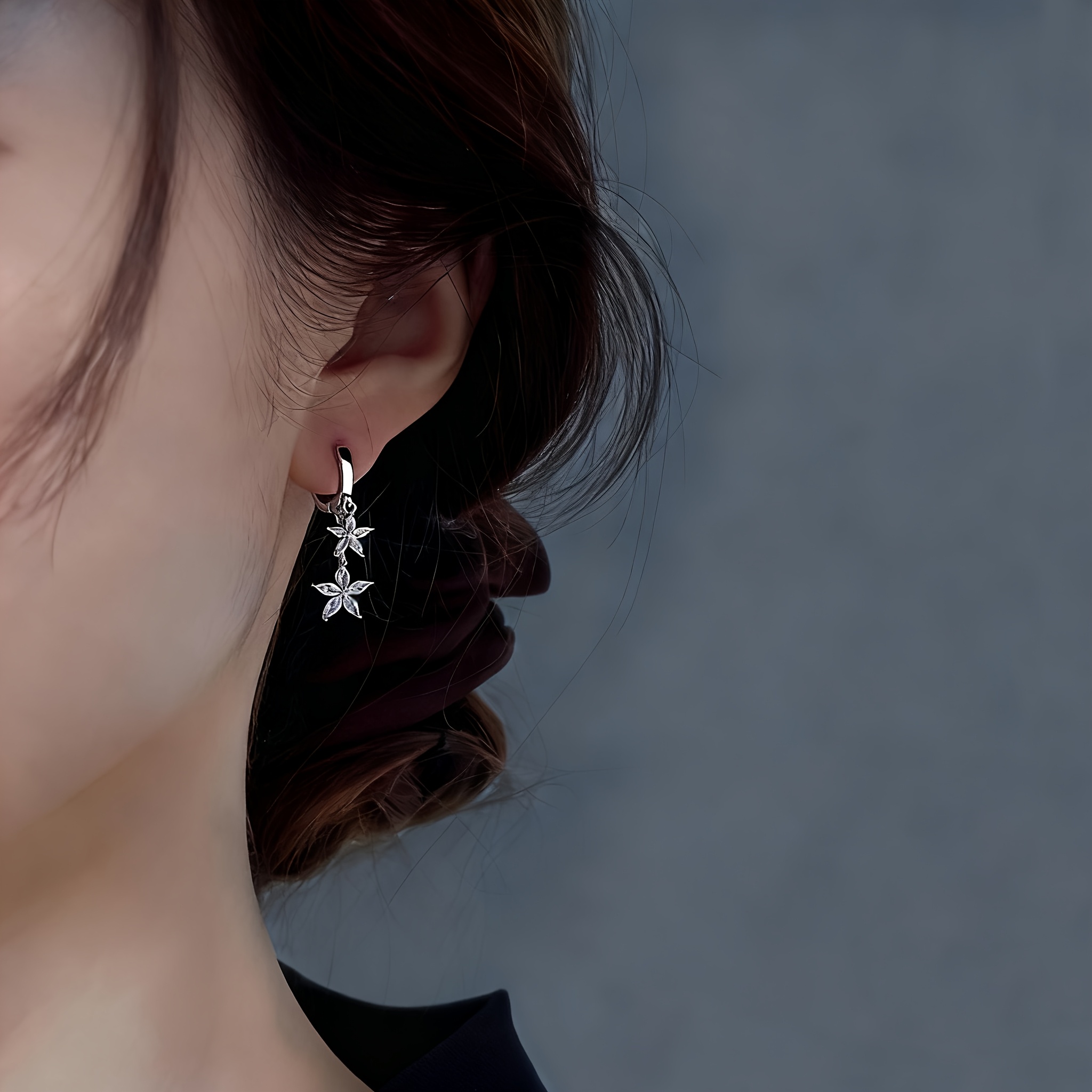 2pcs Spring/Summer Flower Earrings Set