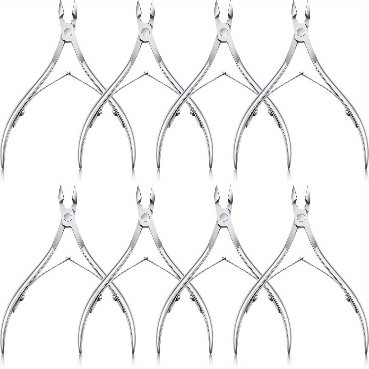 TEMU 8 Stainless Steel Sealed Wrenches, Cuticle Trimmers, Nail And Toenail , Cutting , Nail Tools, High-quality Materials Suitable For Most People