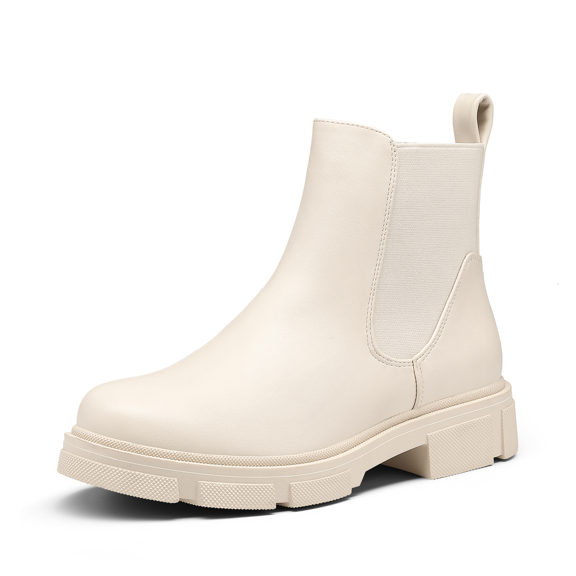 Image of Brown Mid Heel Ankle Boots For Women | Booties For Outdoor Use In Fall And Winter, Women Shoes