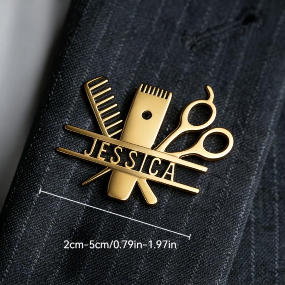 TEMU 1pc Custom Stainless Steel Name Brooch, Unisex, Perfect As A Badge For Shirts Or Suits, An Gift, Daily Holiday Party Birthday Gift, Brooch