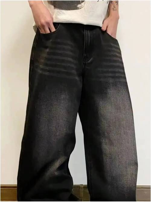 of loose fitting hip hop style jeans for men jeans special for men white strech jeans regular fit for men stretch jeans for men plus size super baggy jeans zipper design jeans for men everyday jeans urban style baggy pants comfortable fabric durable jeans stylish jeans fashion jeans young adults big and tall