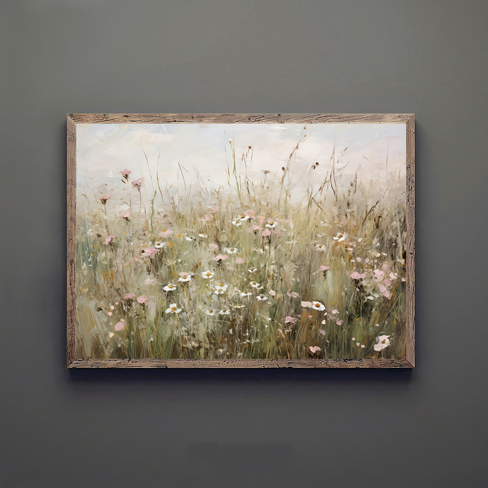 

Print Painting, 2d Canvas Painting Vintage Field Farmhouse Painting - 12x16 Inches, Unframed, Suitable For Home, Office Or Hotel Decorative Wall Art, Room Decor