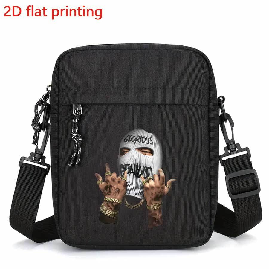 TEMU Men' Shoulder Bag | Pattern Print Men's Body Bag - Adjustable Strap, Zipper Closure, Fashionable Durable Lining, Large Capacity Daily Essentials