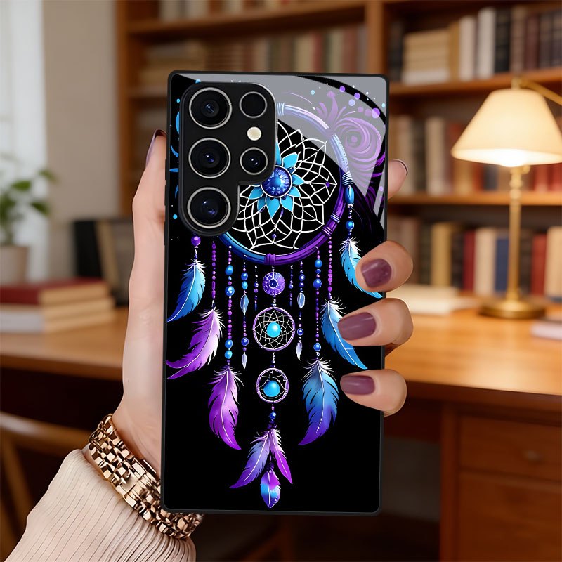 TEMU Phone Case: Starry Sky Dreamcatcher Print Phone Case, Suitable For Galaxy
