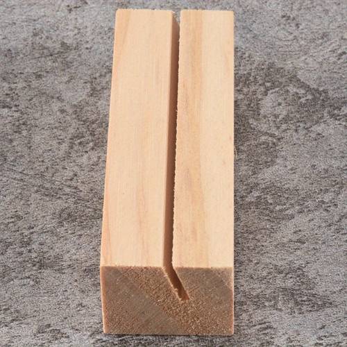 20pcs wood wooden table number holder memo stand clamps stand card desktop message crafts for wedding dinner party decoration
