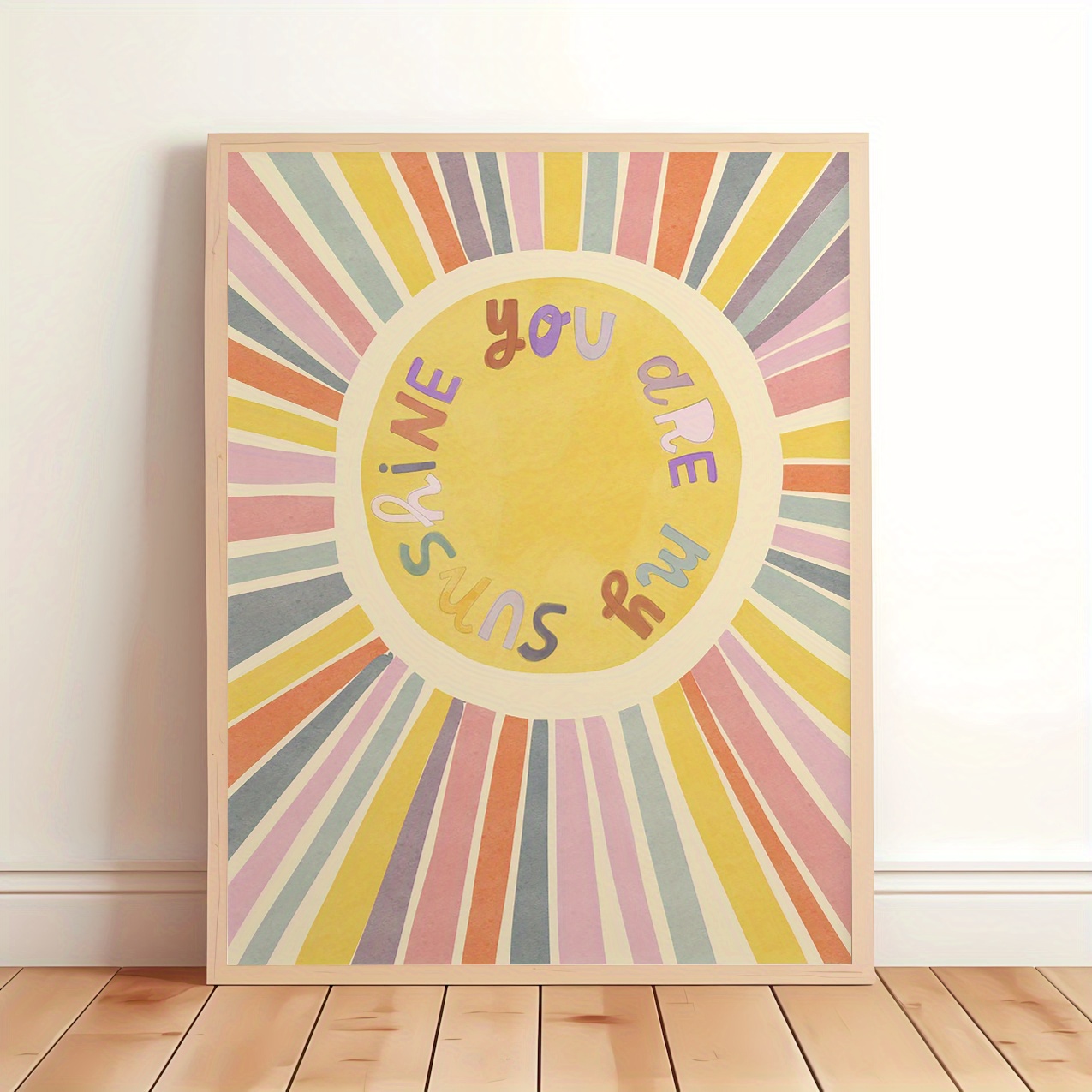 TEMU 2d Flat, 2d Flat, 2d1pc, You Are My Sunshine, Nursery Prints, Bedroom Art, Wall Art, Nursery Wall Art, Bohemian Style Nursery Decor, Boy Girl