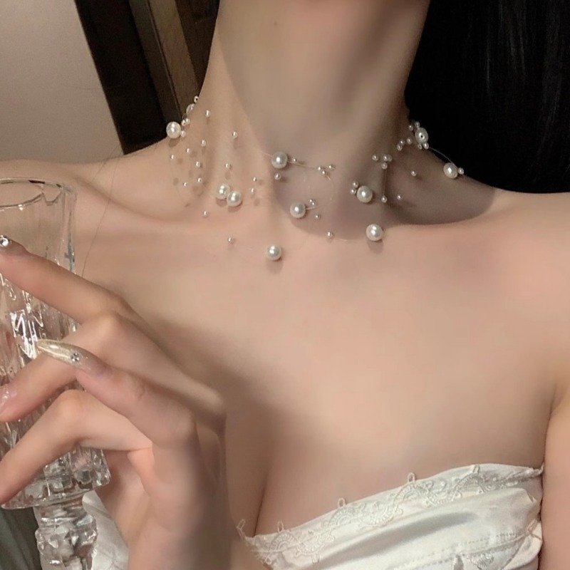 TEMU 1pc Fashionable And Elegant Irregular Minimalist Women's Collarbone Chain Necklace With , Suitable For Daily Streetwear, Dresses, And Other