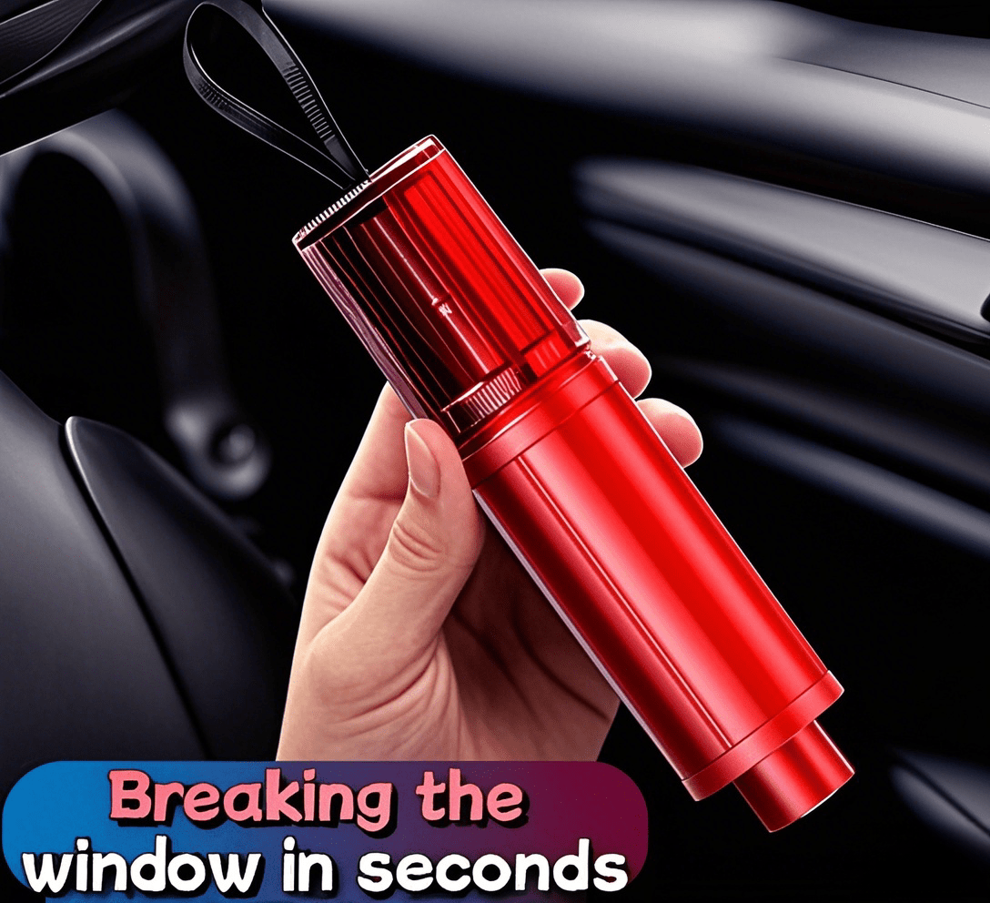 1  car window breaking tool a safety hammer   multifunctional combining three features cutting belts   and ensuring safety in emergencies Product details 1