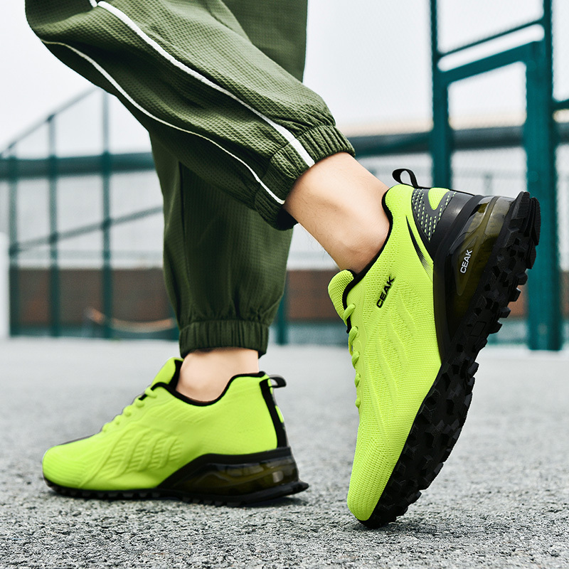 Men's Wide Width Elastic Closure Sneakers for Running & Walking