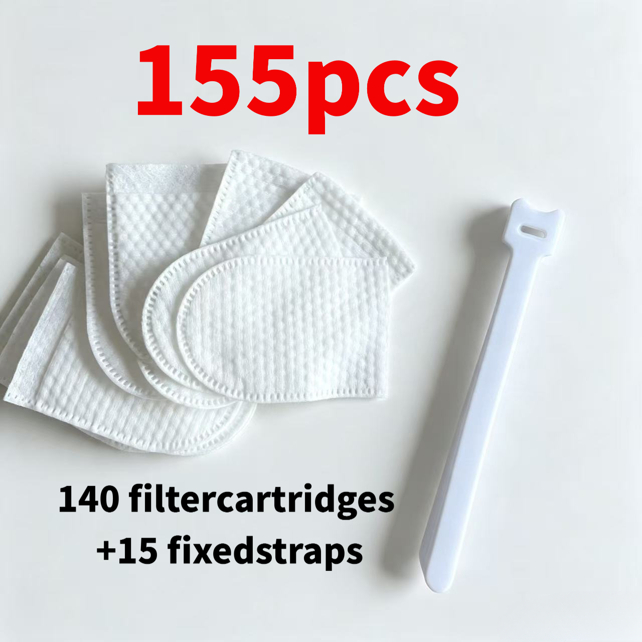 TEMU 155pcs Set: 140pcs And 15pcs Straps. High-density Faucet Filter Cartridge, Universal For Kitchen And Bathroom, For Filtering Rust, Sand,