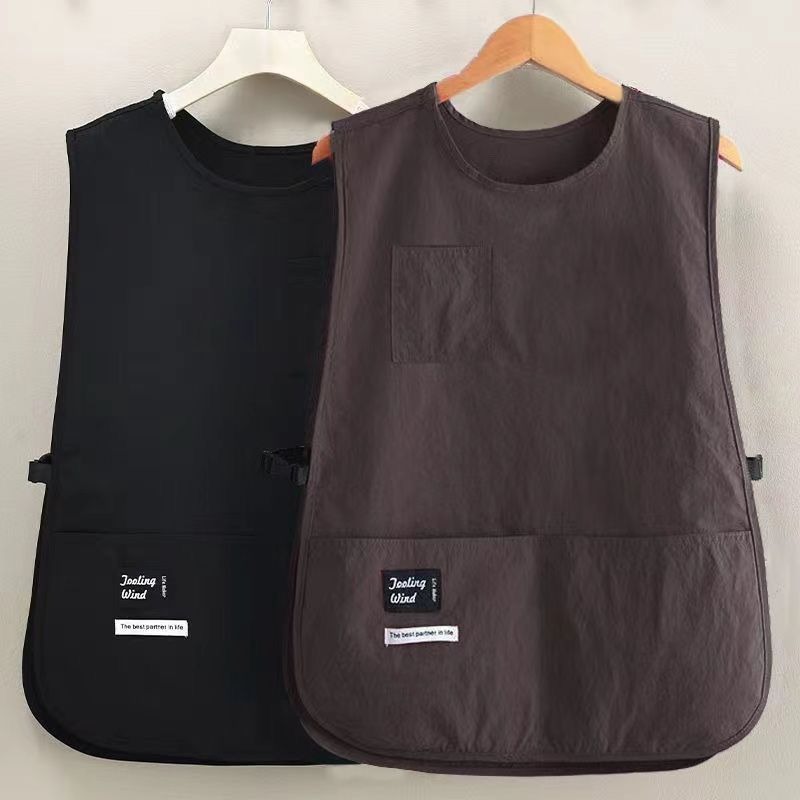 TEMU Double Piece Heavy-duty Apron & Vest Set - Full Coverage Workwear With Vest Suitable For Restaurants, Catering Services, Professional Kitchens -