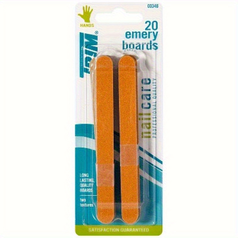 TEMU 20ct Nail Care Emery Boards- Dual-sided Long-lasting Nail Files With Coarse& Fine Textures, Orange Nail Filing& Shaping Boards Smooth, Nails, Nail Tech Supplies