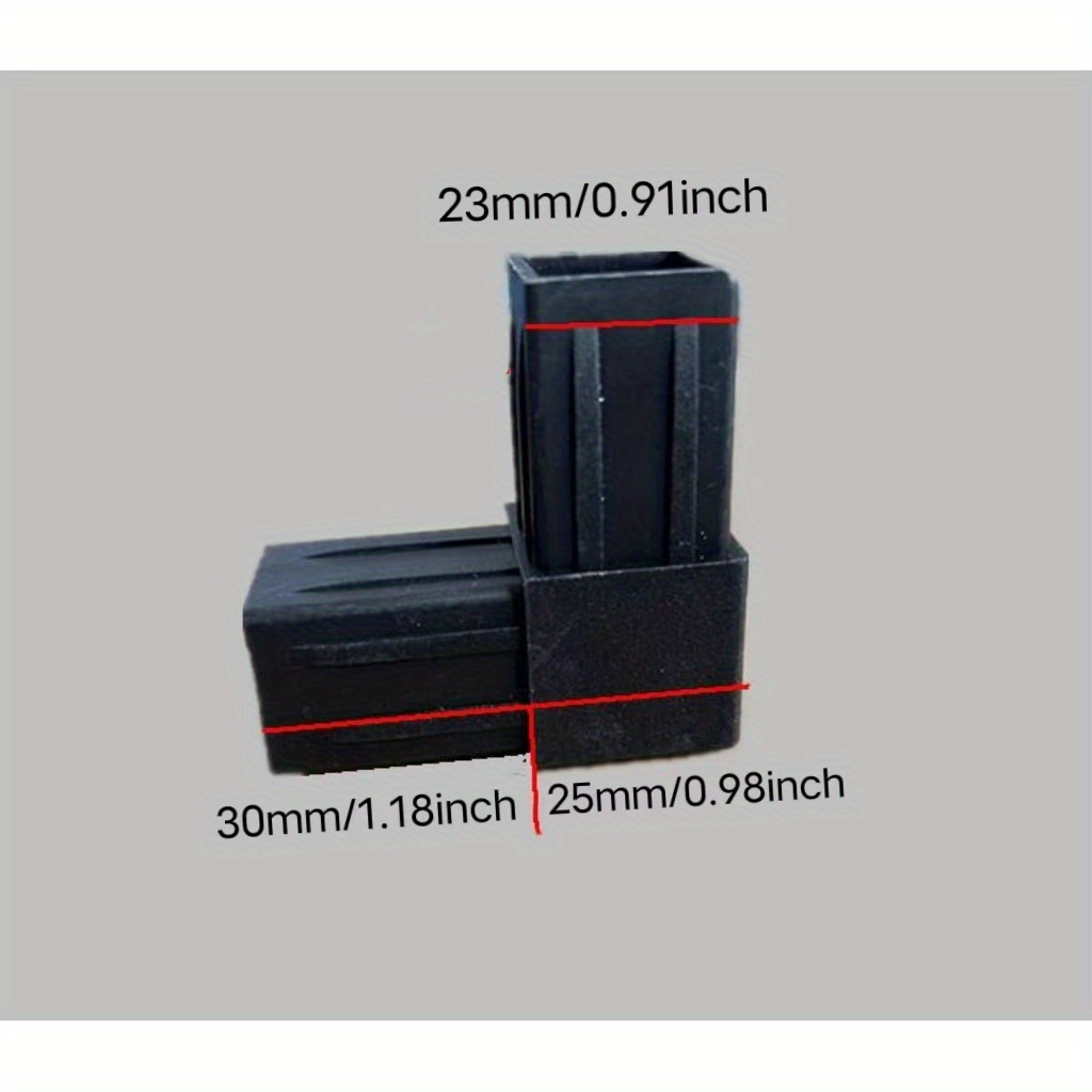 Image of 3d 2 5 Way Square Tube Plastic Connector Shelf Fastener Pipe Connector Plastic Corner Connector Plastic Square Tube Right Angle Elbow Plastic Corner Elbow