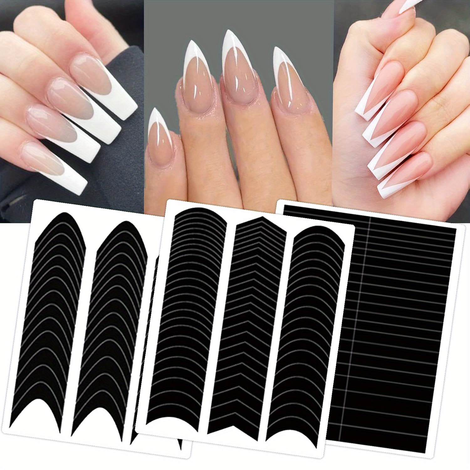 nails design french tip - Spedizione gratuita per gli articoli spediti da  Temu, image size:1500x1500