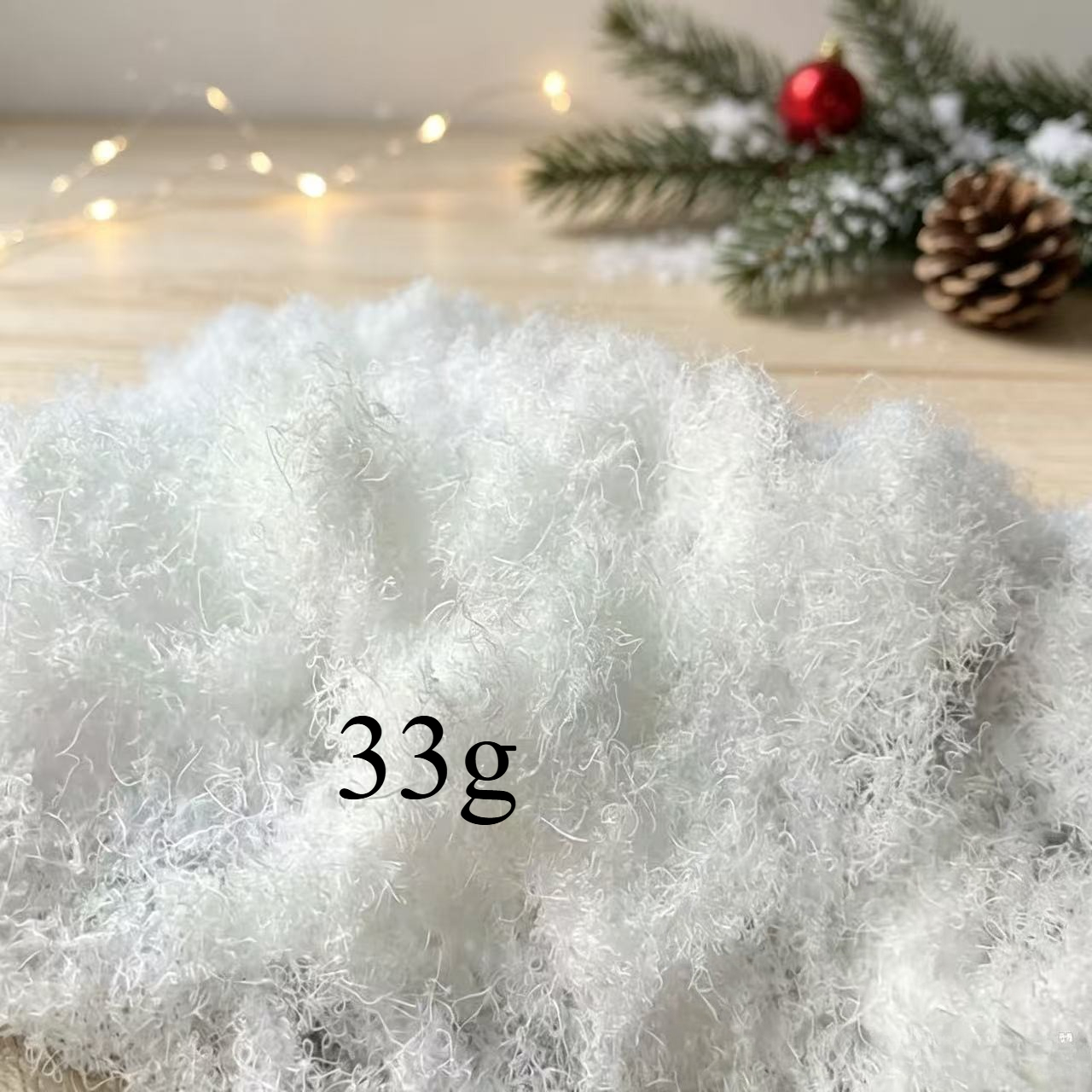 TEMU 33g Artificial /snowy Fiber - Realistic Moss For Winter Snow Scenes, Home Decor, Tabletop Accents, Christmas Decorations, And Autumn/winter