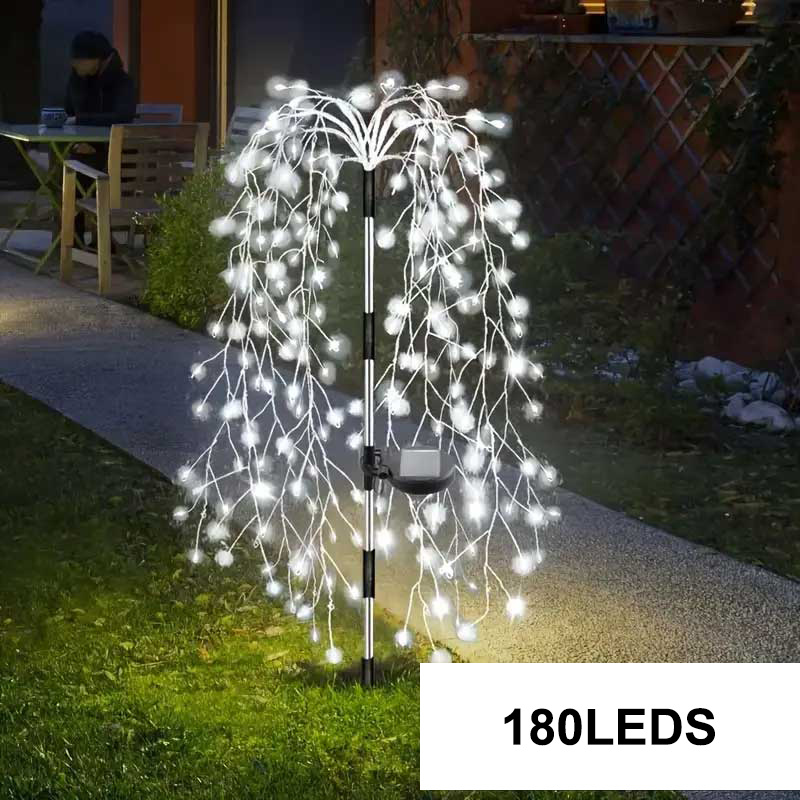 Image of 180leds, Solar Light With Outdoor Lawn Lights - 8 Lighting , Smart Decorative Lighting For Courtyards, Lawns, Gardens, , Garden Lighting | Festive Lighting | Durable Plastic Body, Solar Lights