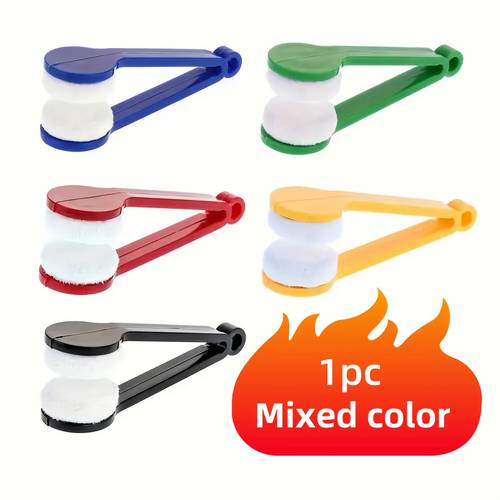 a portable travel set for cleaning glasses featuring a multifunctional glasses cloth that leave marks or damage lenses including a microfiber cloth and a double sided brush to keep your eyewear anywhere