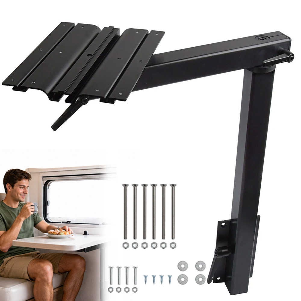 Image of Detachable Rotating Table Mount Stand With Adjustable Height, Practical Installation Bracket Perfect For Rv And Yacht Interior Decoration
