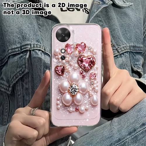 phone case 2d flat pearl gemstone suitable for phone cases huawei x6 x6b x8a x8b x8c x5b 60plus x8 x7a x8 400 x6c x7 x9b 400pro x60 7d x5 x9a x9 x5 20 x5c 400lite 8pro 200pro 200 men women protective cover anti fall case hig