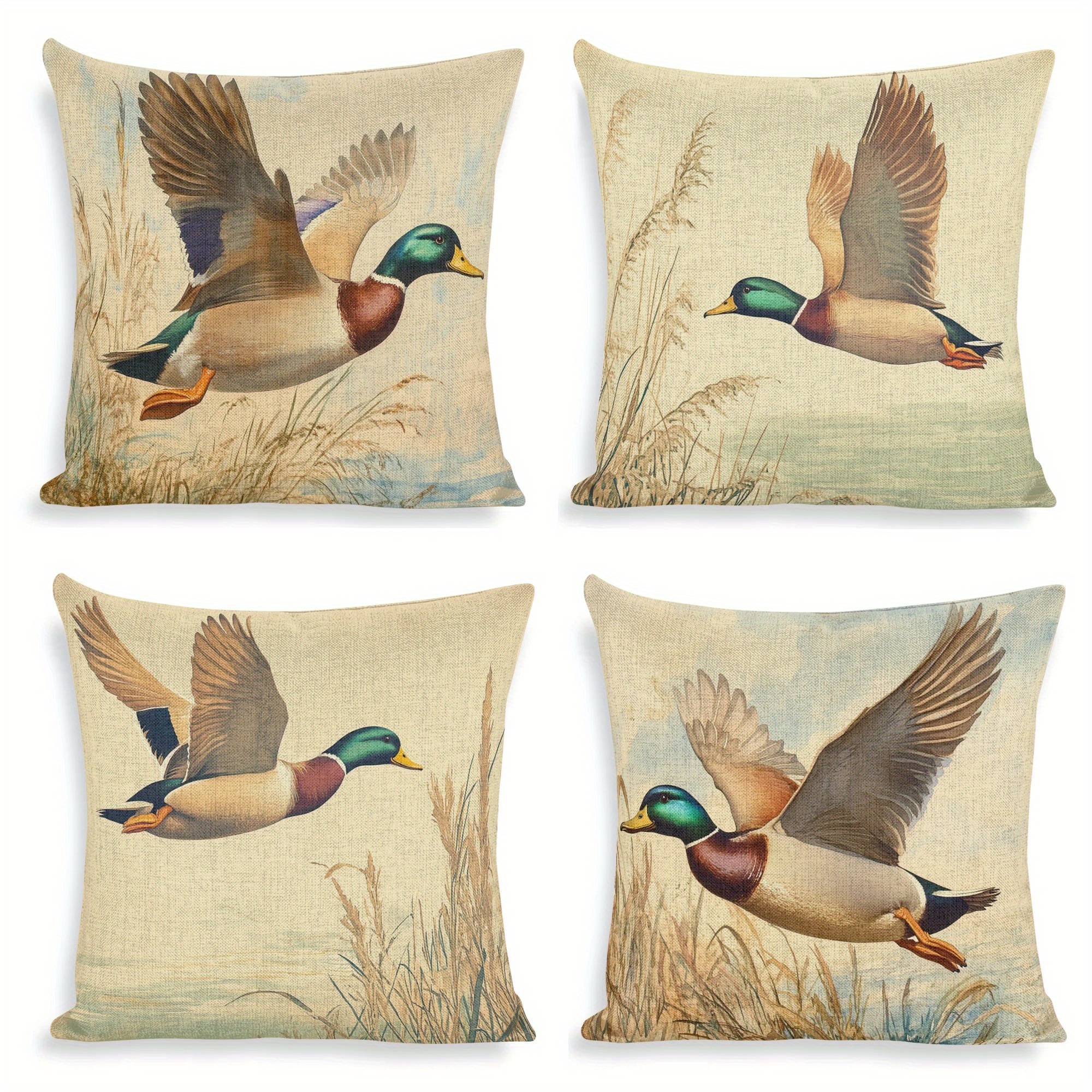 

4- Cushion Covers, Double- , , Polyester , , , Sofa Decor, Multiple