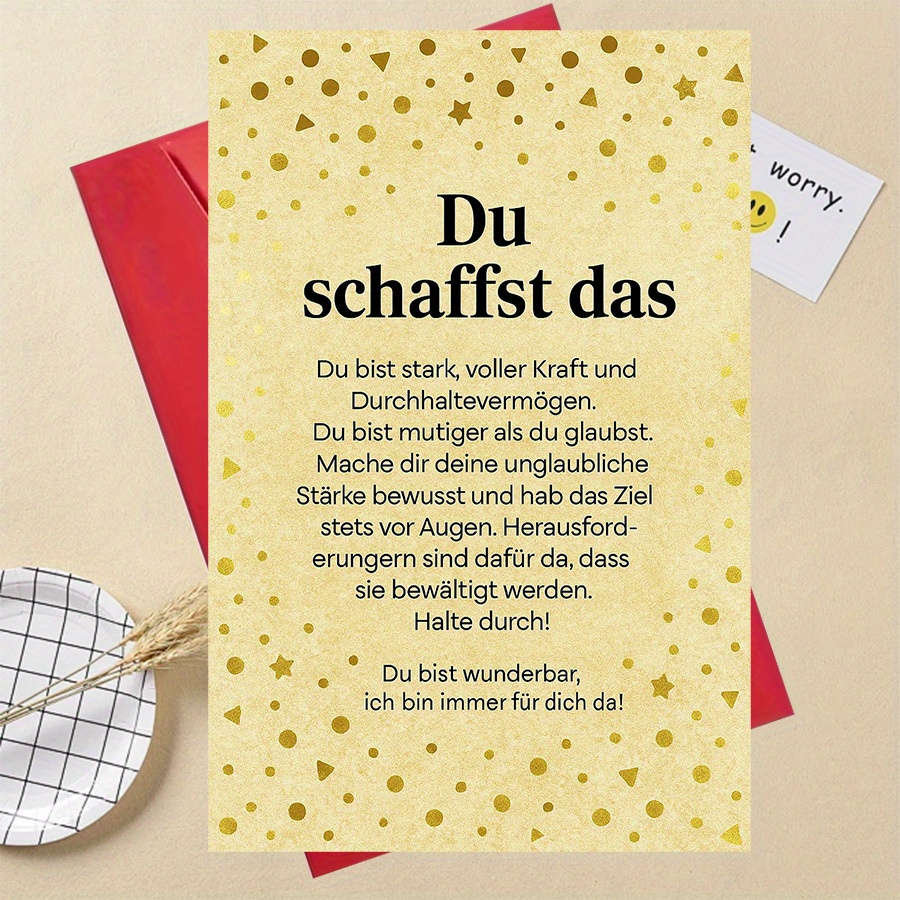 E-shop Eine inspirierende Einzelkarte, die Freunden, Familie oder Kollegen, die Schwierigkeiten haben, aufbaut und darauf abzielt, ihr Selbstvertrauen,