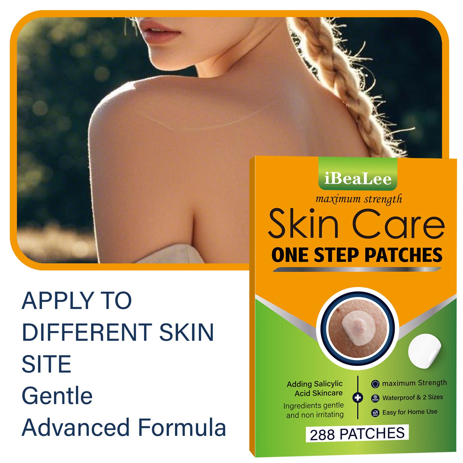 288pcs iBeaLee Maximum Strength Light Beige Care Patches with Salicylic Acid - Waterproof, Gentle & Non-Irritating & for Face, Body, Feet - 2 Sizes, Alcohol-Free, Formaldehyde-Free, Fragrance-Free, All Light Beige Types, Men & Women, Feet Care, Multipurpose Skincare, Alcoholfree Skincare details 3