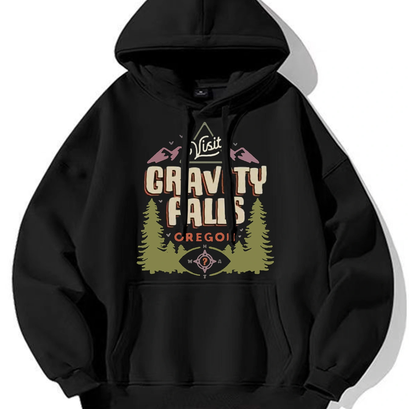 

1pc Graphic For Men - Polyester Slight , Hooded , - Pattern Streetwear For Fall/