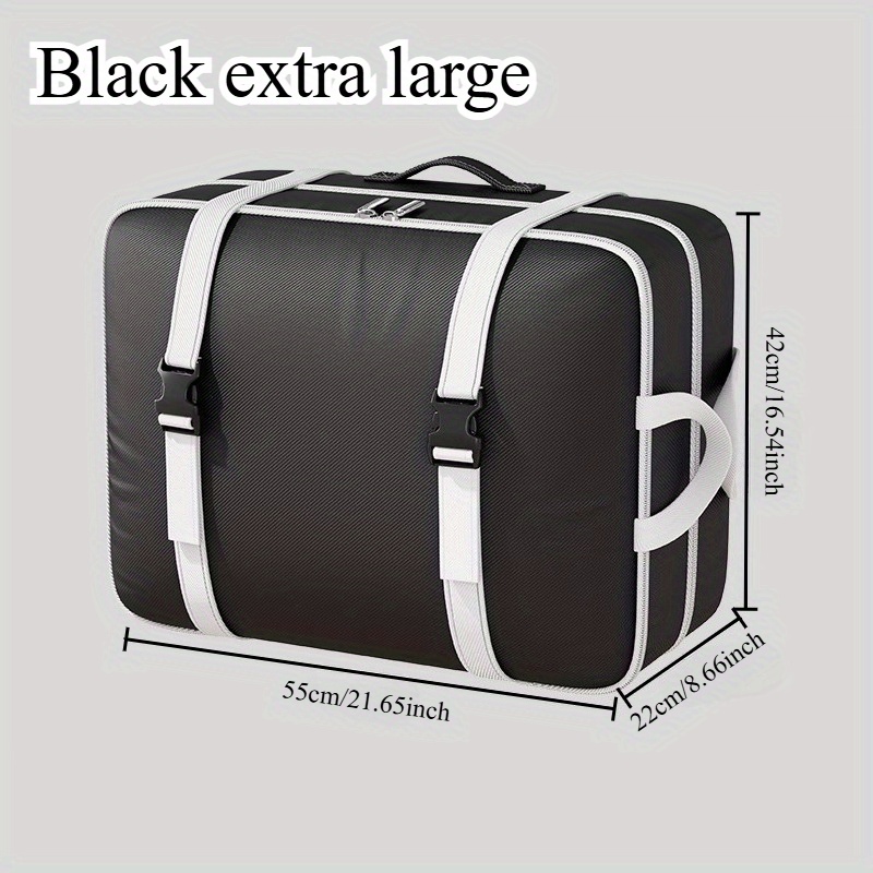 TEMU 1pc Thickened Upgraded Long-handle Moving Bag, Large Capacity Zippered Storage Bag For Clothes And Quilts, Essential Storage Bag For Family