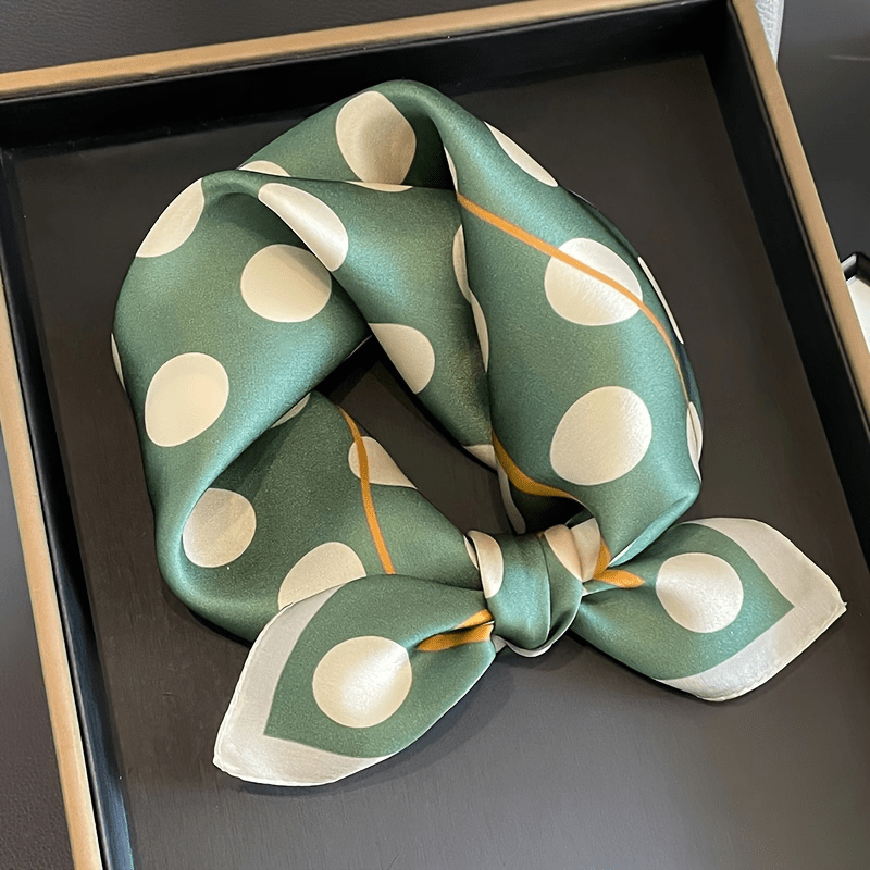 Halloween Fashion Sweet Polka Dot Small Scarf, Women's Decorative Scarf Shawl, Elegant Y Texture 20.87 Inch Square Scarf, Fashionable Versatile Elegant Breathable Lightweight