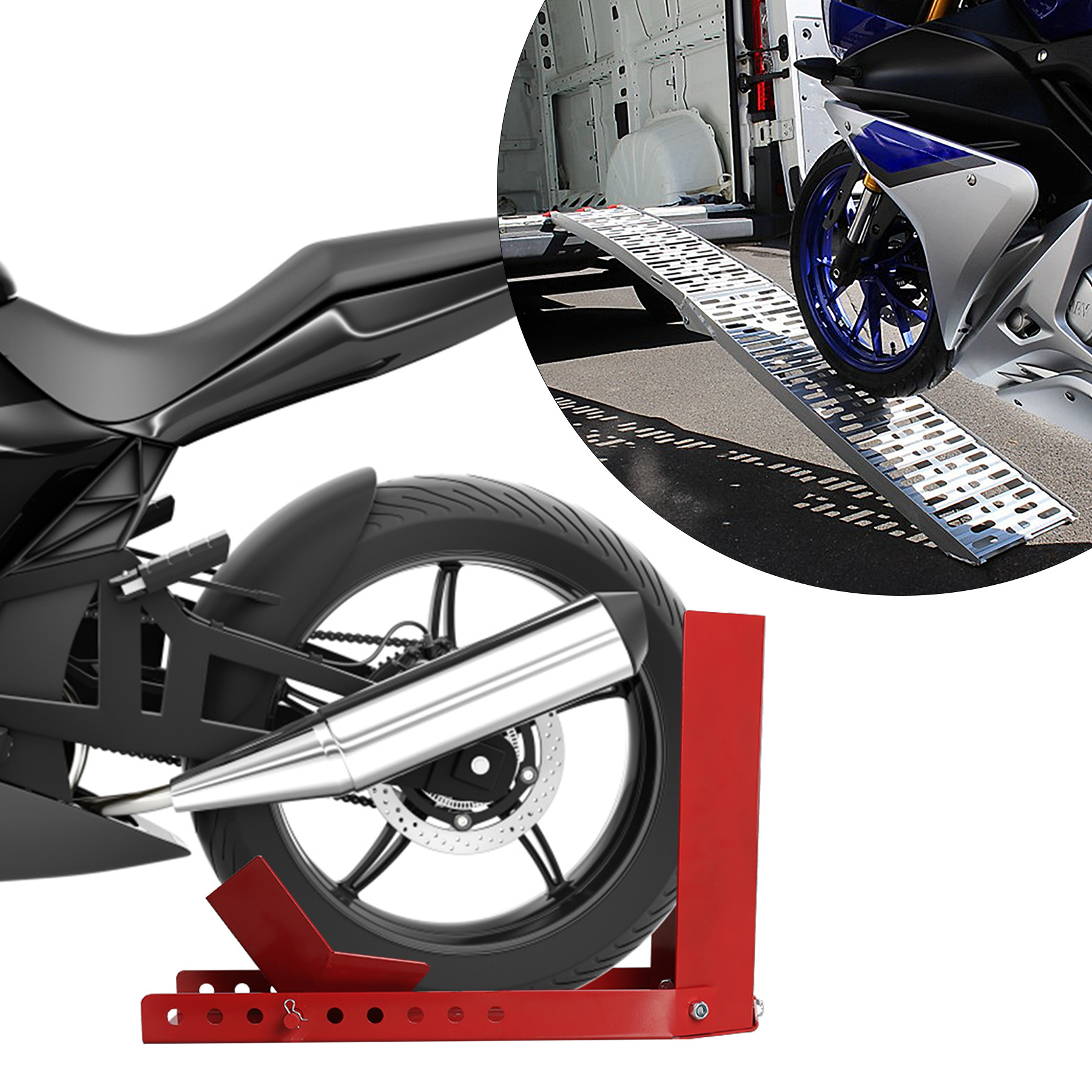 TEMU Motorcycle Stand Repair Stand Carrying Rust And Corrosion Protection Mounting Lift And Assembly Work Motorcycle Kickstand Set Jacking Device For
