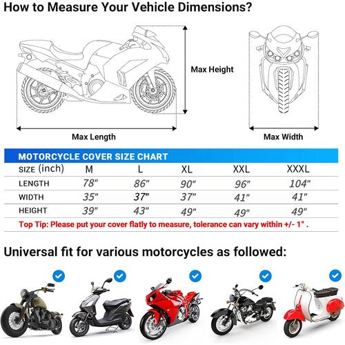 600d heavy duty motorcycle cover for uv protection scratch and bird resistant motorcycles for all weather protection model tm2025pcs