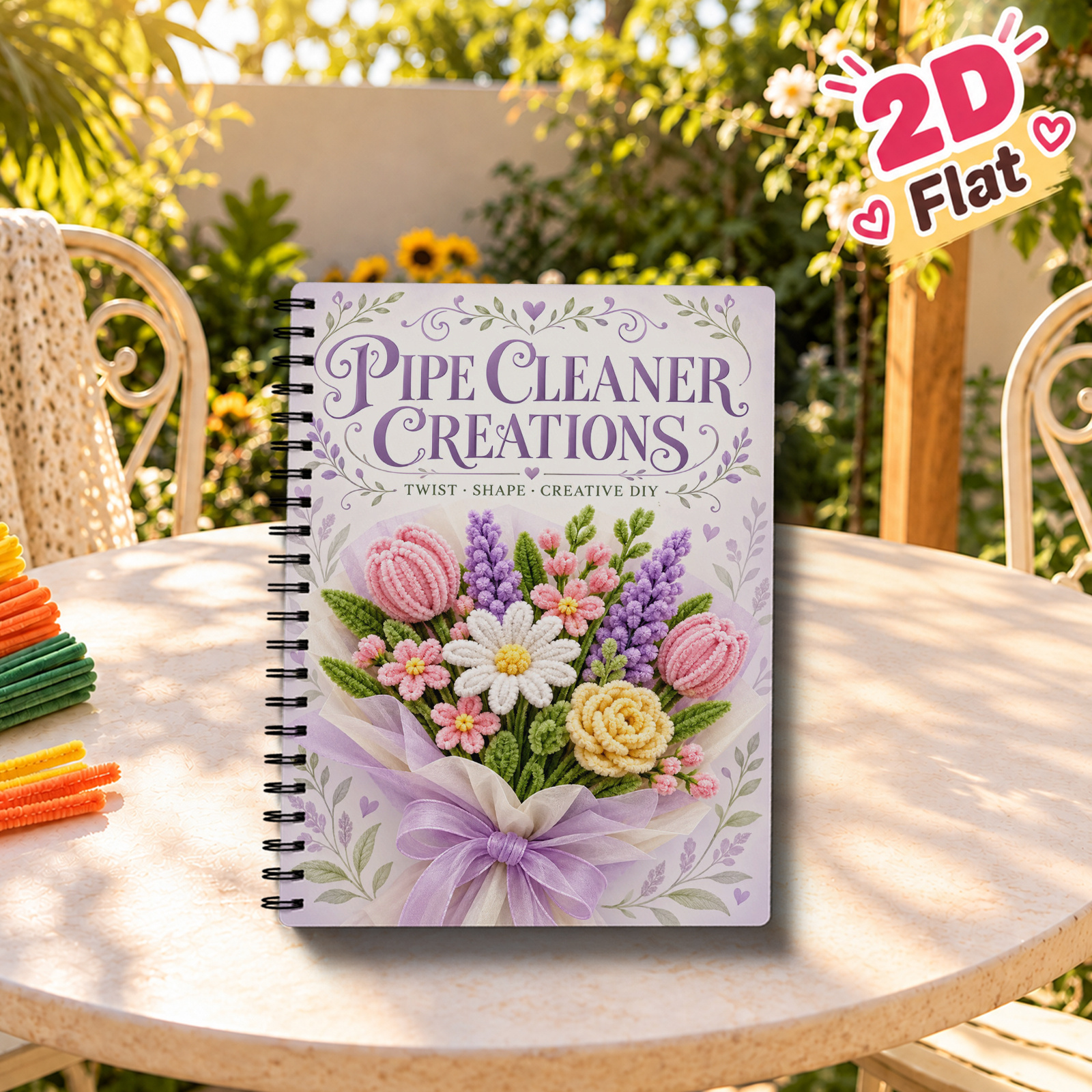 TEMU Pipe Cleaner Notebook, English Version, , Beginner Friendly Craft Projects, Step By Instructions, Easy For Students And Craft Lovers, Perfect