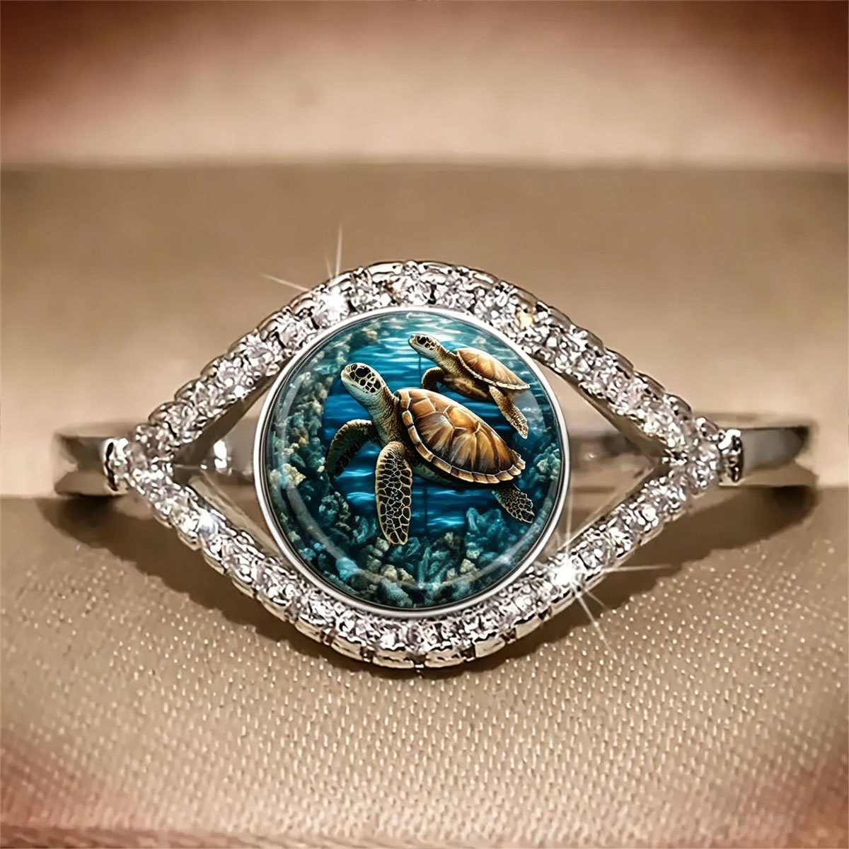 Vintage Style Two Turtle Pattern Women's Fashion Rings