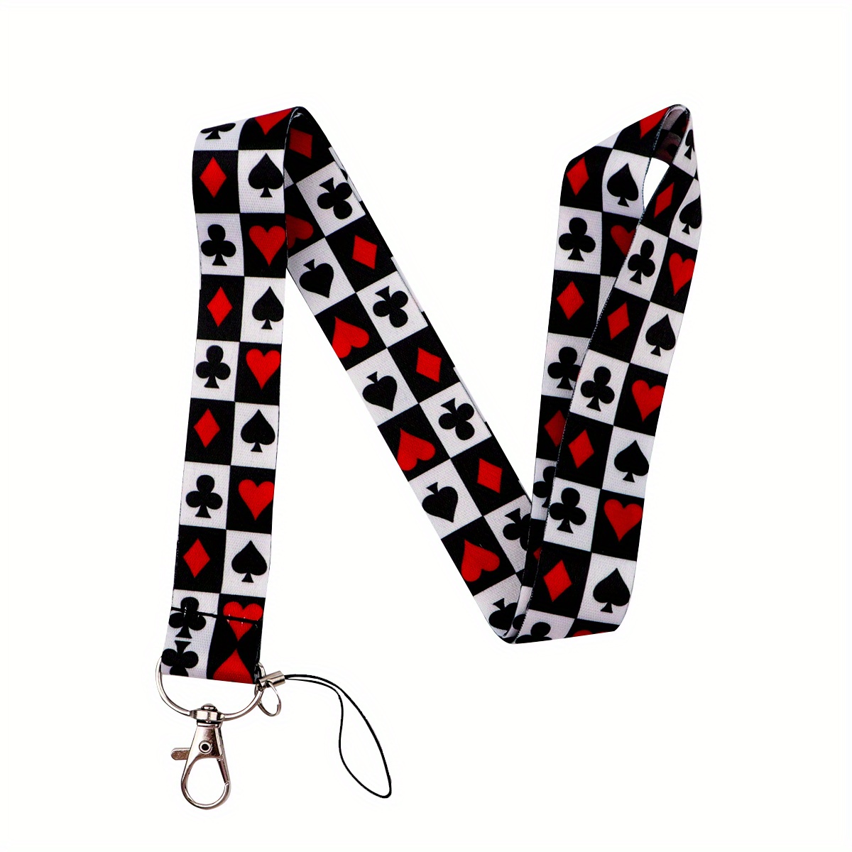 TEMU 1 pièce Porte-badge multifonctionnel avec porte-clés, porte-badge d'identification et breloque pour téléphone - Dragonne adaptée pour étui de