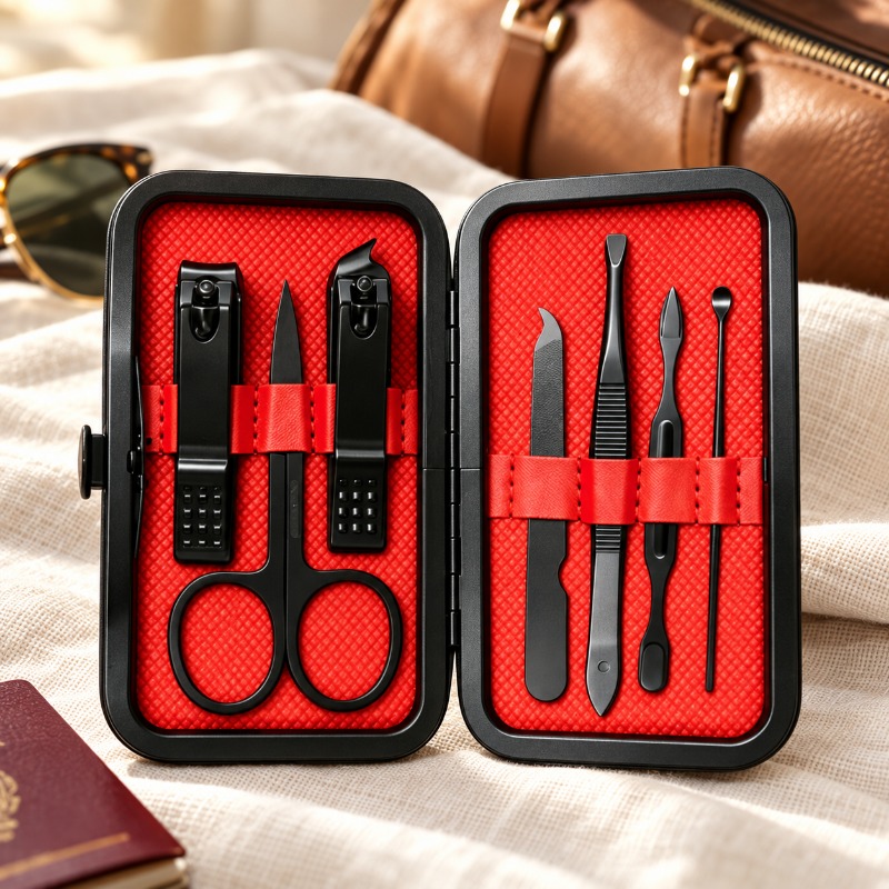 8pcs Manicure Pedicure Set with Black Storage Case