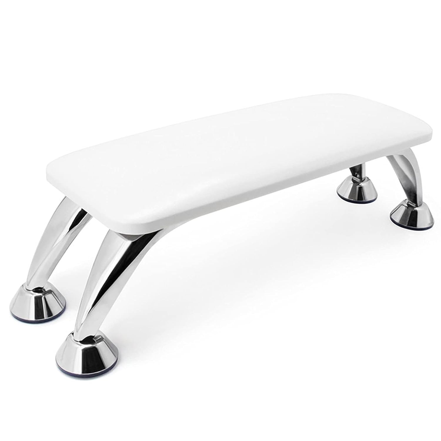 Manicure Armrest With Phone Holder Stain Resistant Easy Clean For Professional Nail Salon Home White