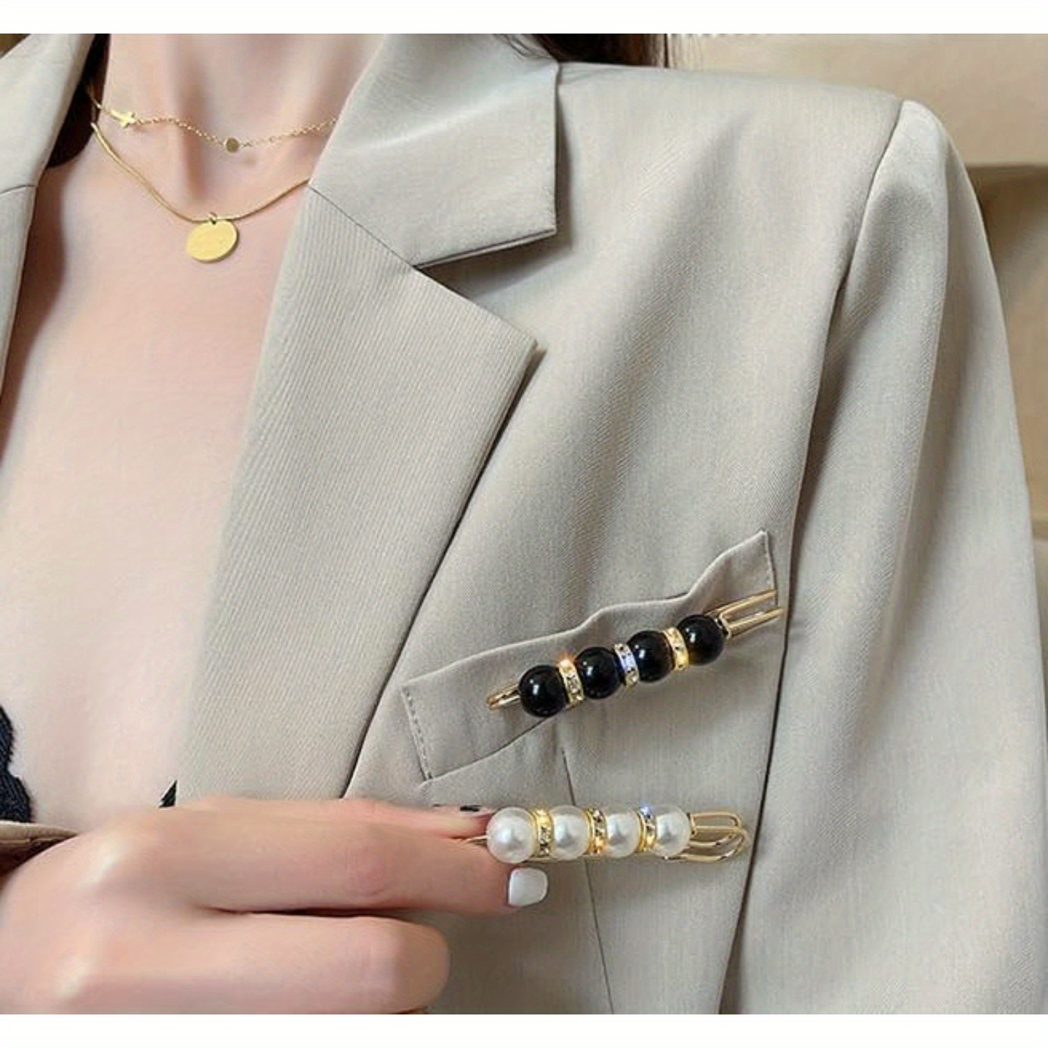 Clothing Accessories 8pcs Pearl Brooch Pins - Decorative Safety Pins With Faux Pearls & Rhinestones For Clothing Pearl Safety Pins Clothing