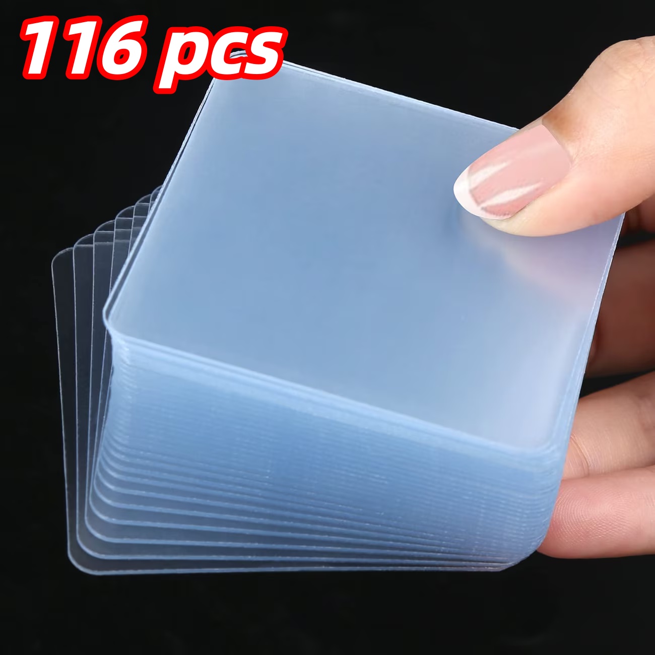 TEMU 116 Sheets Of High- Transparent Nano Double-sided Tape, No Drilling Or Nailing Required, Residue-free And Removable, High Quality And Durable,