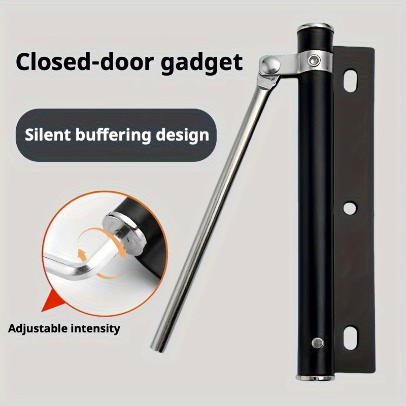   stainless steel automatic door closer adjustable spring mute operation hidden closing mechanism for residential use