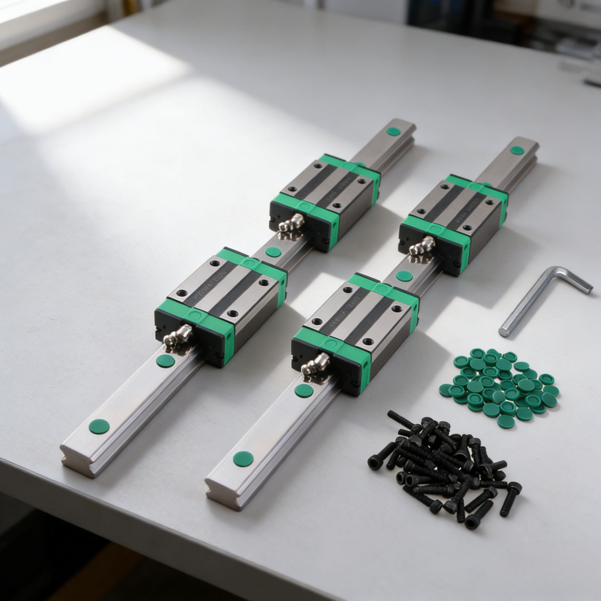Image of 2-pack 1000mm Length Linear Slide Rail Kits, Included- Guide For Cnc Machines& Systems