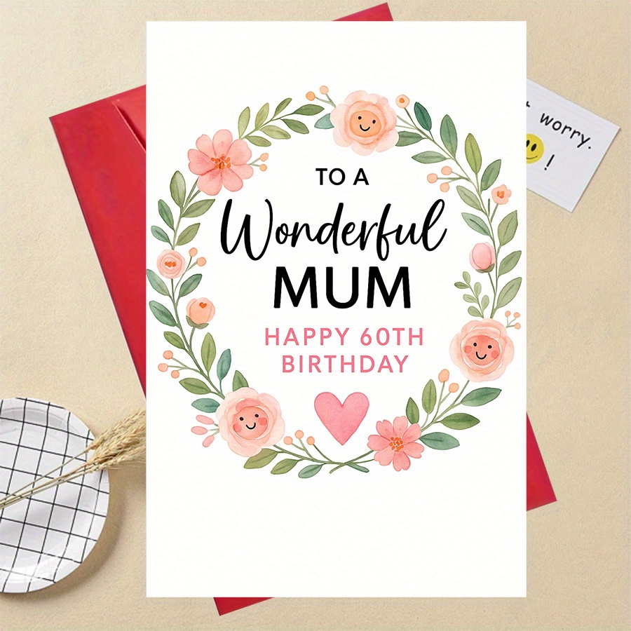 1pc funny gift happy 60th birthday card mum