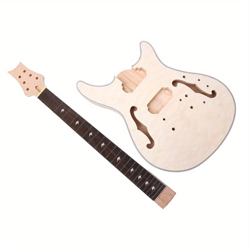 NEW Guitar kit Guitar Neck 22fret Mahogany Maple Guitar Body Bird Inlay Binding, Guitar Accessories, Guitar Sound Hole Cover, Acoustic Guitar Body, Guitar Parts, Guitar Sound Holes, Instrument Repair, Guitar Upgrade, Elegant Binding, Mahogany Finish, Durable Construction, Highquality Wood, Replacement Neck